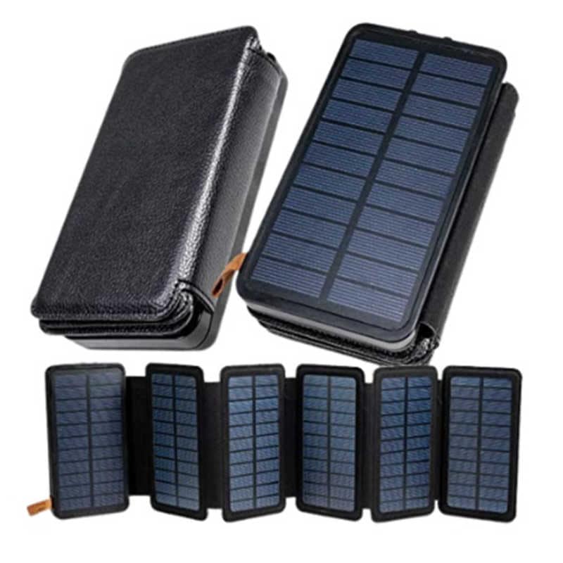 ROYALMONSTER　モバイルバッテリー ブラック ［ 16000mAh / 2ポート / USB充電・ソーラー両用 ］ BK ［2ポート /ソーラーチャージャータイプ］　RM-3406