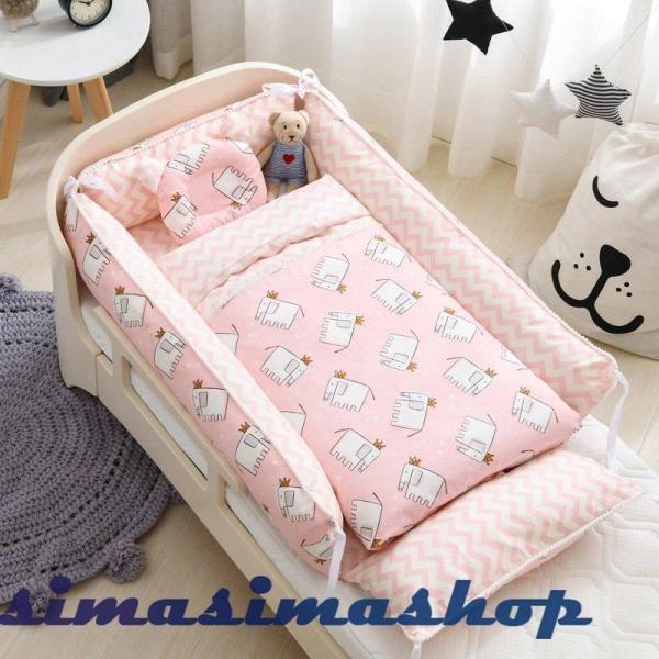 【2点購入で150OFF】『今だけ！クーポンご利用激安』ベビーベッド 布団セット ベビー布団 枕付き 掛布団付き クーファン 取り外し 洗える おむつ換え