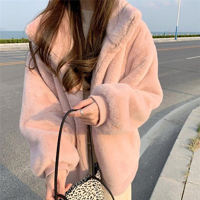 Qoo10] もふもふ ファーパーカー ジャケット レ