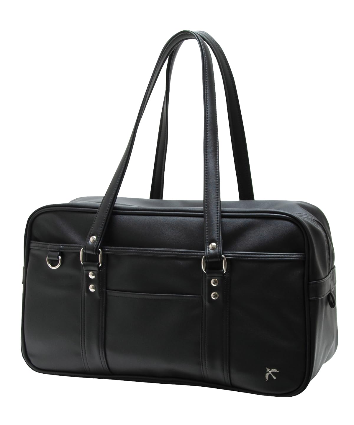 CONOMi 合皮エンボス加工スクールバッグ 学生服 女子 男子 通学 バッグ 大容量 高校 中学 学校 バッグ 学生鞄 スクバ 通学