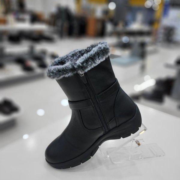 () 天然ラムスキン 幅広 防寒ブーツ SCWA35U54C19