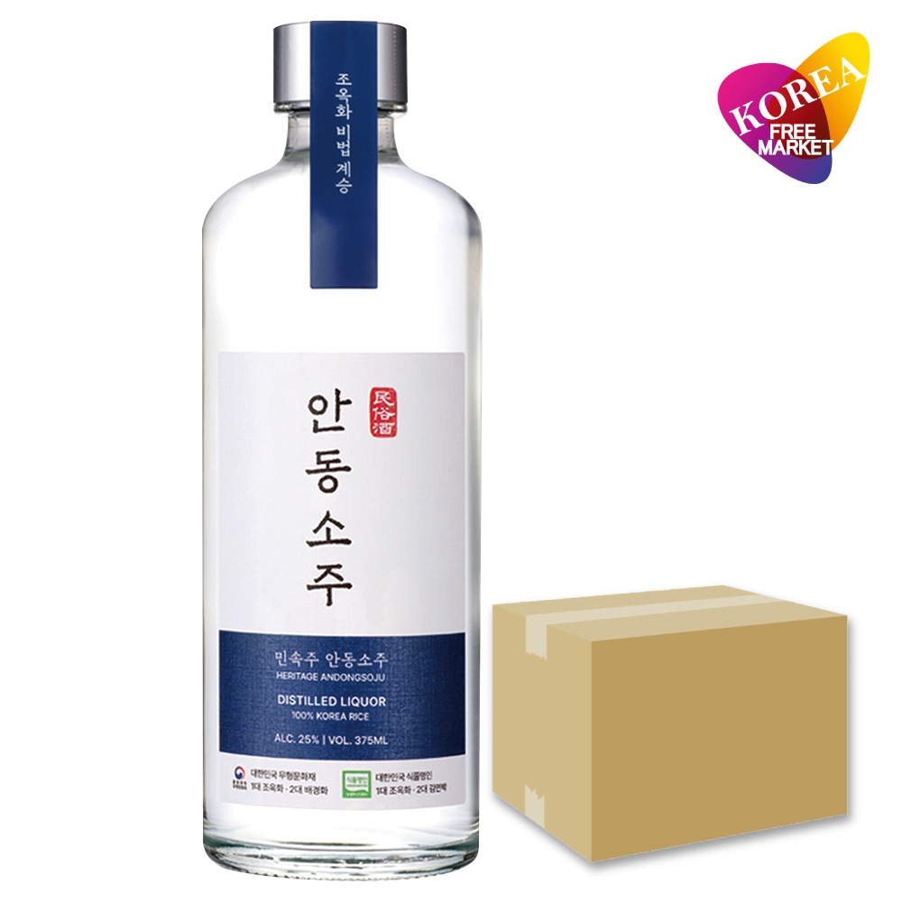 安東焼酎 12本セット 375ml / 25度 アンドン 本格 韓国 伝統酒 ANDONG SOJU 単式蒸留焼酎