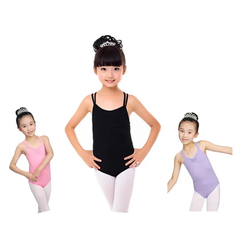【1つ買うと10個無料】在庫処分バレエ レオタード 子供 大人 キャミソール ストラップ 3色選 キッズ ジュニア