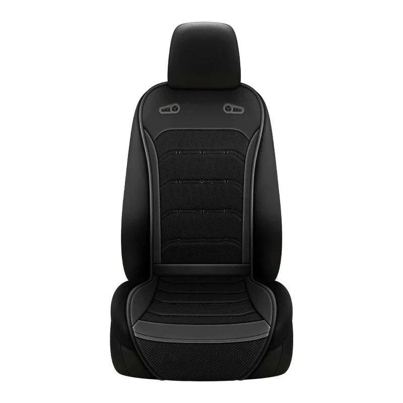人気新作 クールシート 車 【2025進化超大風量 無段階調整 DC12V/24V対応】 クールカーシート カーシート 2枚超大型ファン＋3枚強力ファン パワフル送風 首元/背中/座面 低騒音 ムレ防