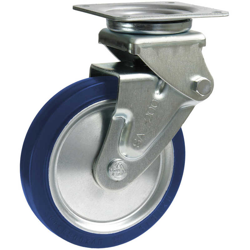 シシクアドクライス　緩衝キャスター 自在 200径 スーパーソリッド車輪　SAJHO200SST