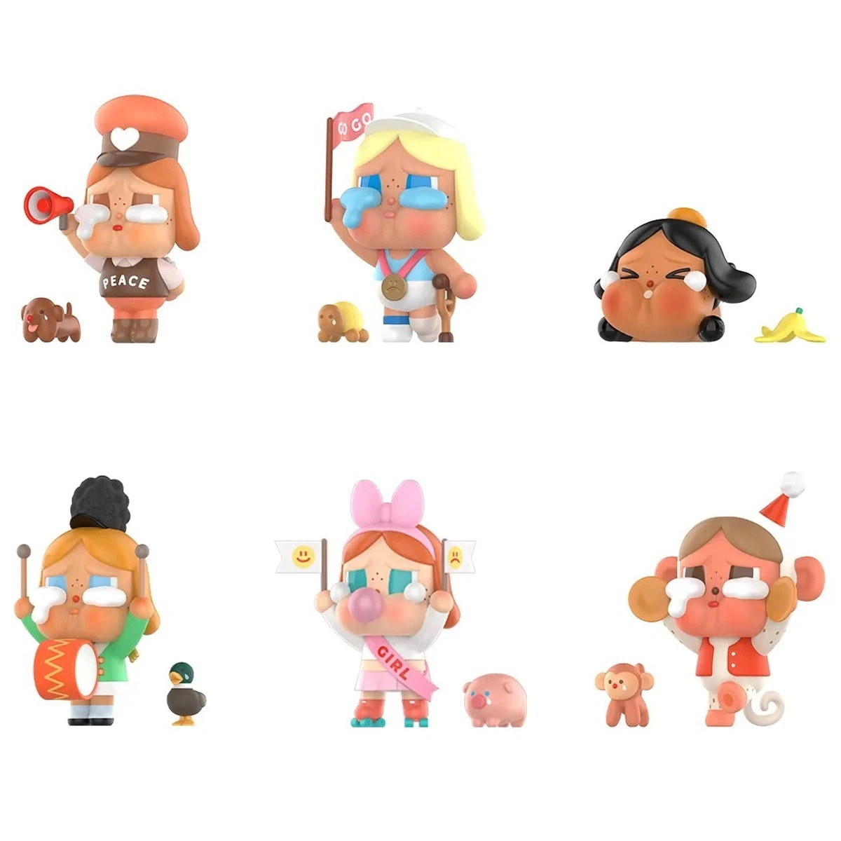 公式正規品POP MART Crybaby Crying Parade シリーズ ガチャポン ブラインドボックス フィギュアモデル サプライズギフト