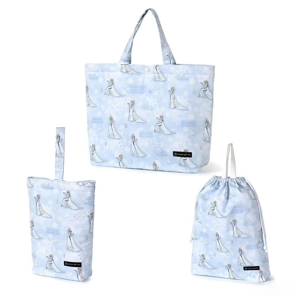 COLORFUL CANDY STYLE ディズニー 入園入学シリーズ マチ付きバッグ・巾着3点セット / Elsa/FROZEN/エルサ/レッスンバッグ シューズケース 巾着・大 入園入学準備 かわ