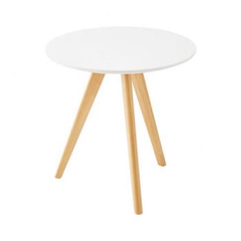 東谷 ラウンドサイドテーブル ホワイト TAP-005WH