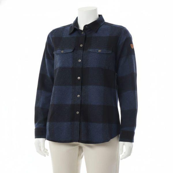 FJALLRAVEN 25FW 女性 カナダ シャツ ネイビーブラック 90835560-550 CANADA SHIRT W NAVY-BLACK 824630