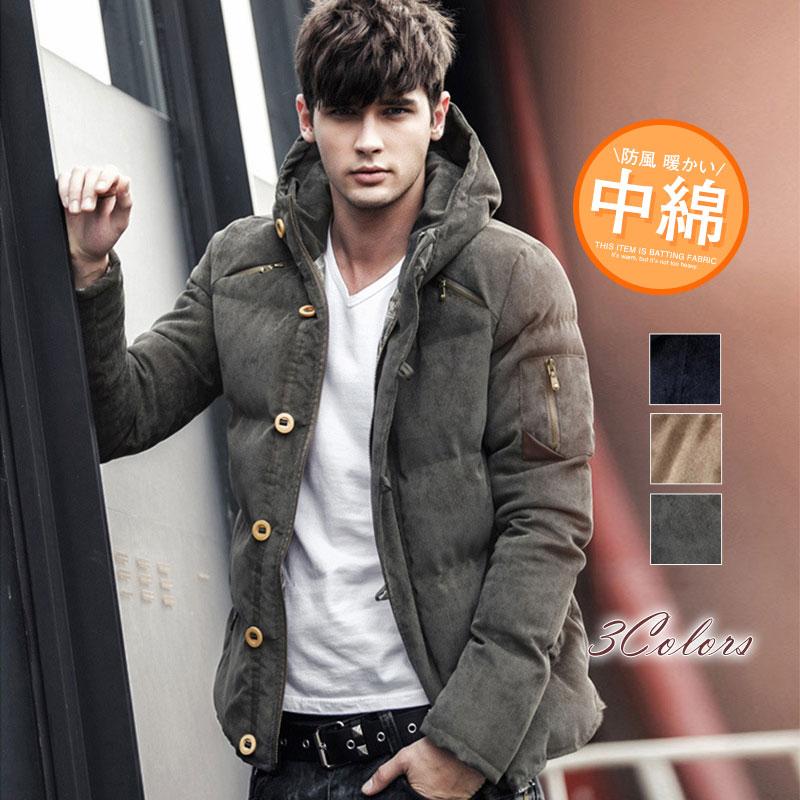 中綿ジャケットジャケット綿入れメンズメンズファッション厚アウターフード付き防風冬服秋物秋冬ショート丈秋冬おしゃれ