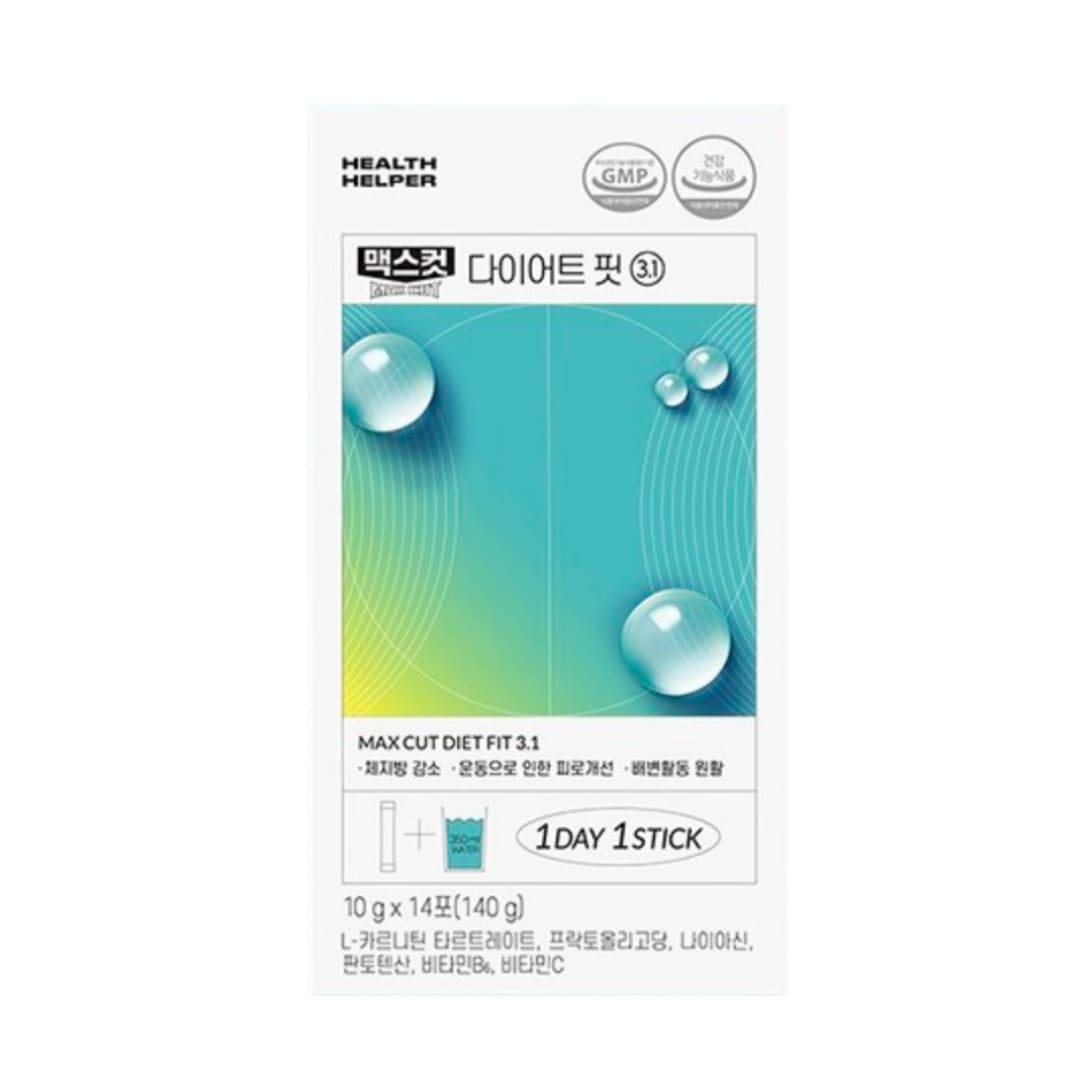 マックスカット ダイエットフィット 3.1 140g 1個 スティックタイプ 14包 水分補給レモン味 ビタミン4種配合 運動サポート 体脂肪対策