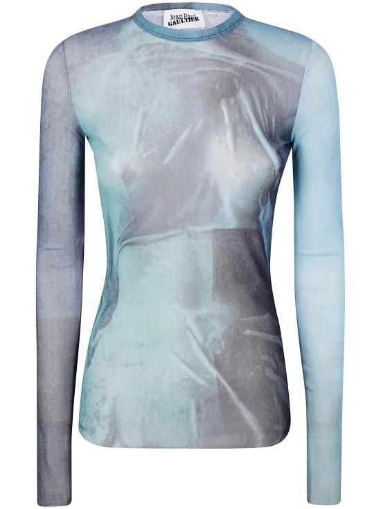 JEAN PAUL GAULTIER Women Tops 25 03 W TO310 M004P 5557 INDIGO VINTAGE BLUE