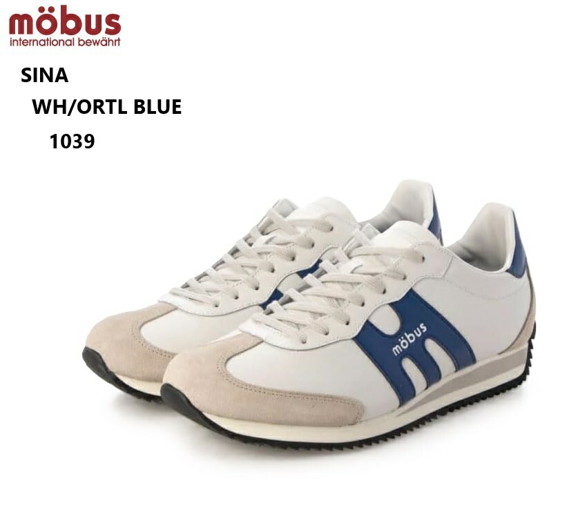 (モーブス)MOBUS SINA シーナ M2206T メンズ レザーカジュアルスポーツスニーカー シーナはレトロなデザインのレザースニーカー 細身のデニムやパンツにピッタリ 通学にも最適