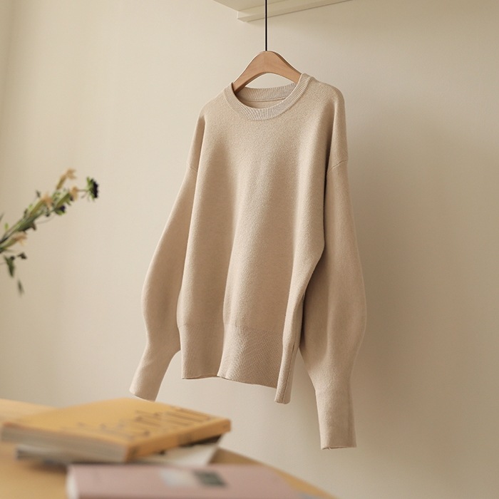 [韓国ファッション] バルーンスリーブ ふんわりニット