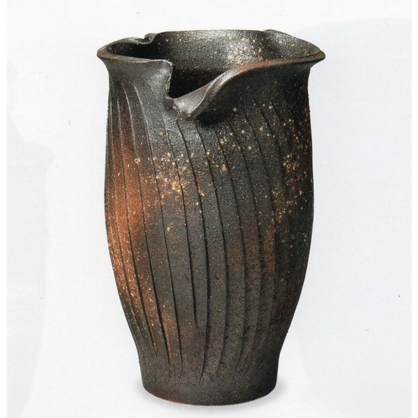 コゲしのぎ傘立 (信楽焼陶器傘立梅雨玄関H)