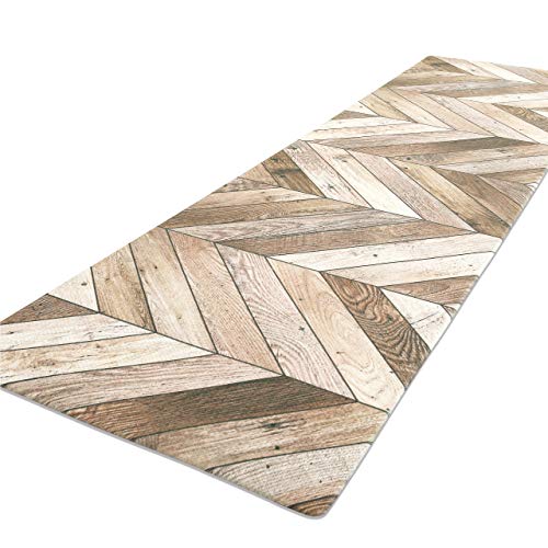 ヨコズナクリエーション 拭けるキッチンマット ビニール製 抗菌防臭 防カビ 防炎 (ヘリング, 約45240cm)