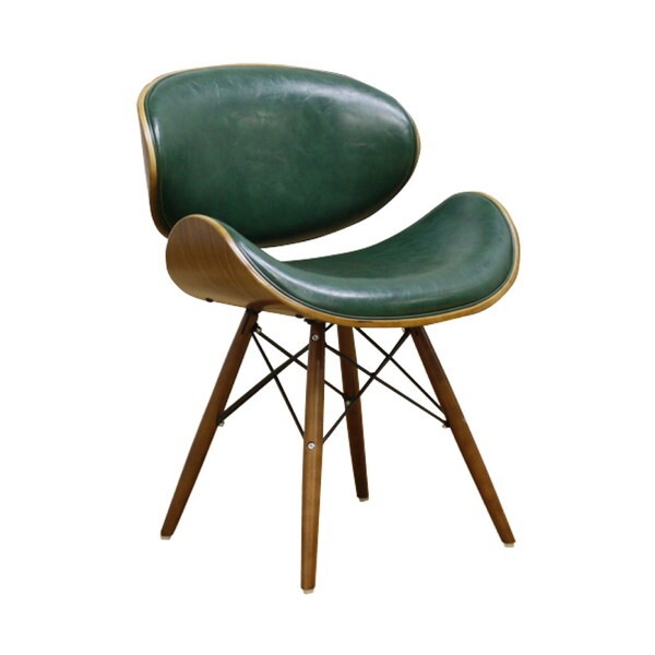 後藤家具物産 CC-02-GR グリーン ブルチーノ デザインチェアー メーカー直送