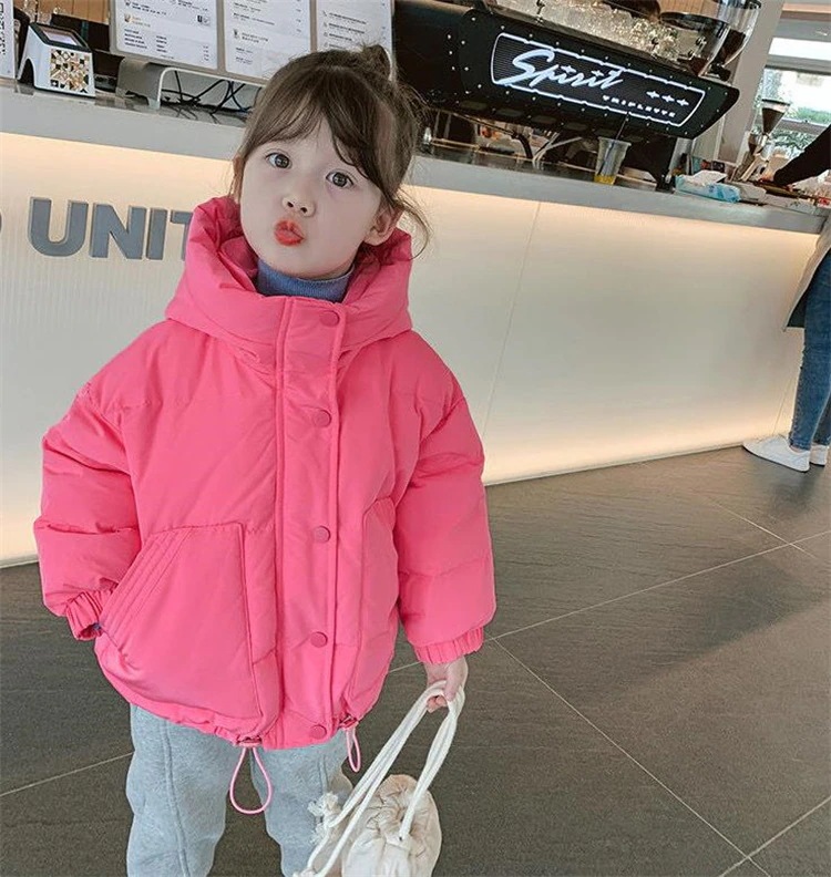韓国ファッション ダウンジャケット 厚手 子供 暖かい 綿服 ピュアカラー 上品映え コート 5,041円