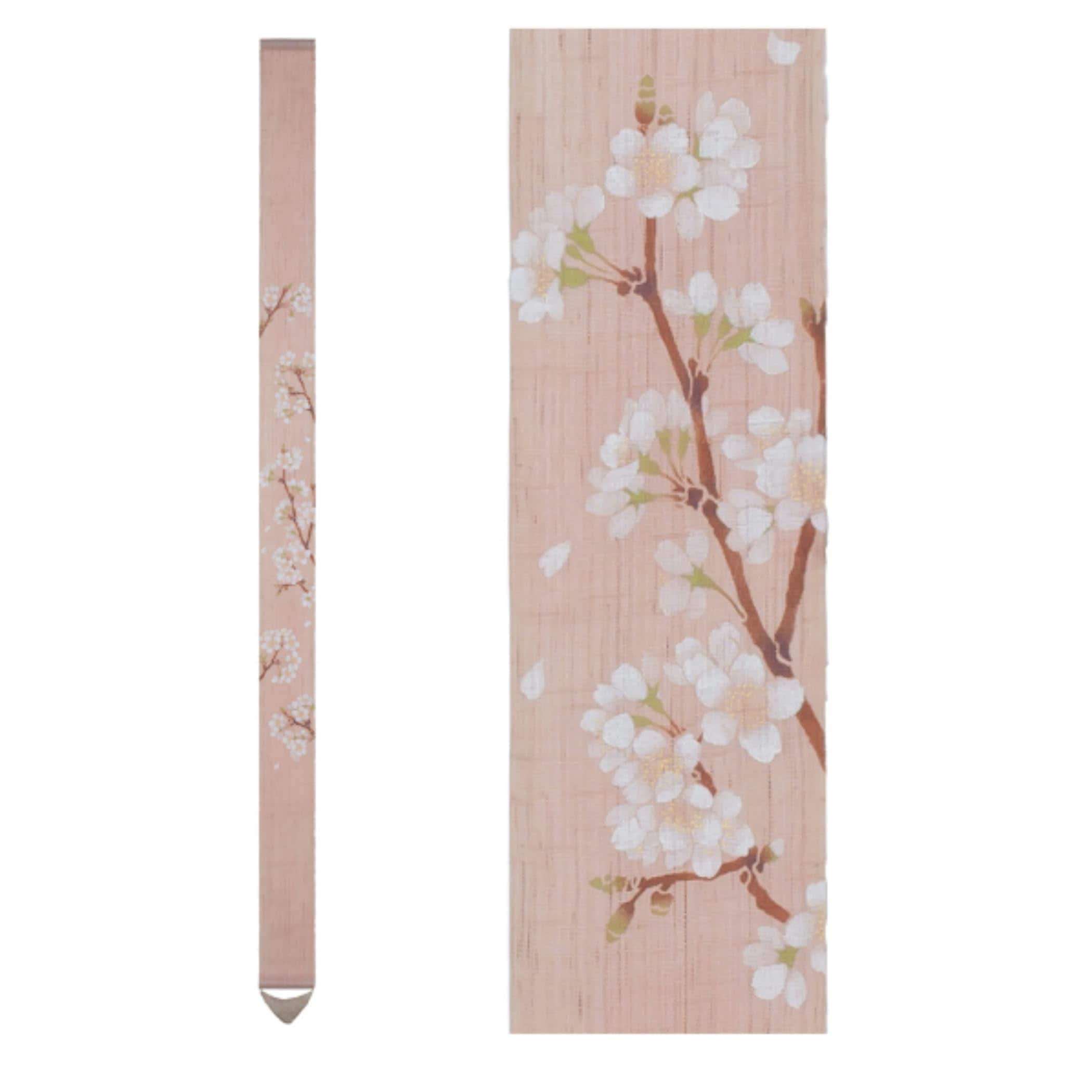 【和インテリア】 麻 細タペストリー 桜