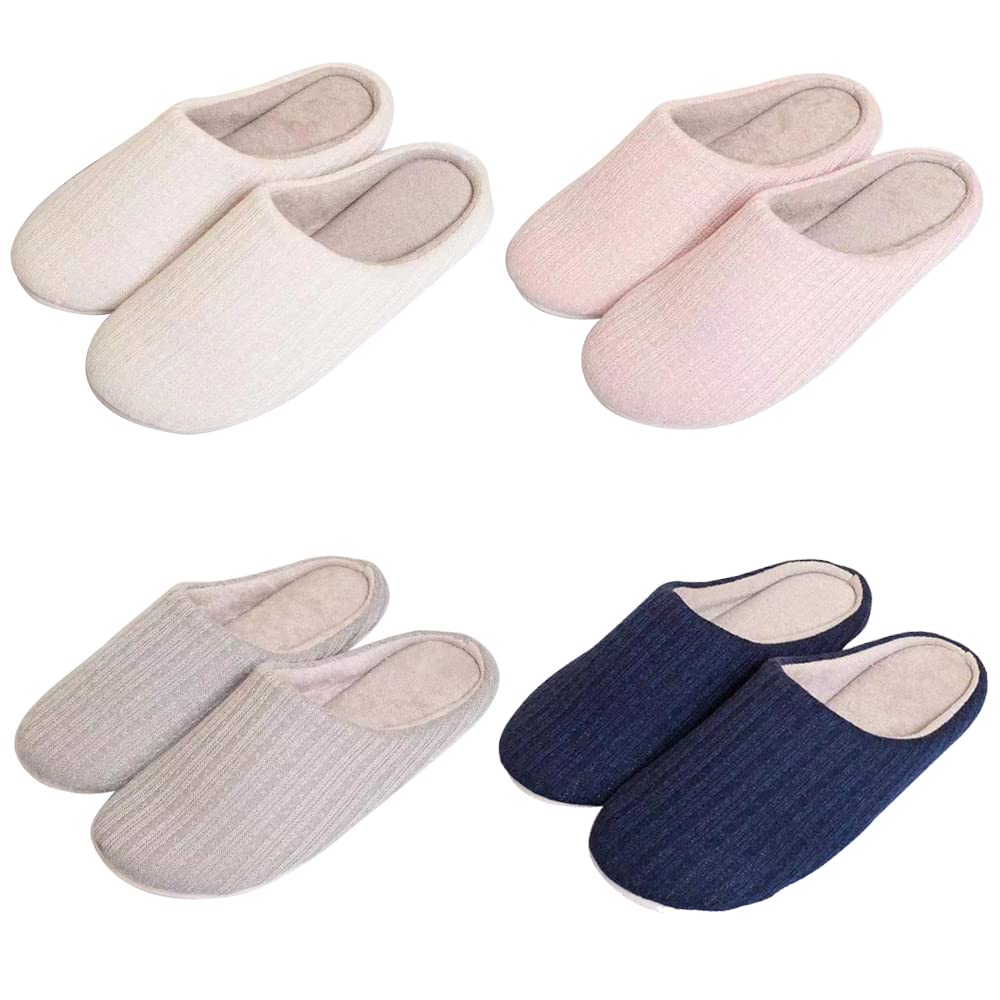 [Fanyker] スリッパ 室内 洗える ルームシューズ 来客用スリッパ 静音 レディース メンズ 男女兼用 おしゃれ シンプル 室内履き クッション 滑りやめ スリッパセット 4足 2足 事務所