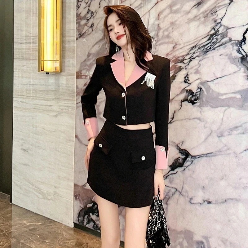 【JY.上品】 春冬 スーツセット スーツ ショートスカート ドレス パーティードレス着痩せ 大人 同窓会 披露宴 卒業式 結婚式 演奏会 ウェディング 二次会 メガ割