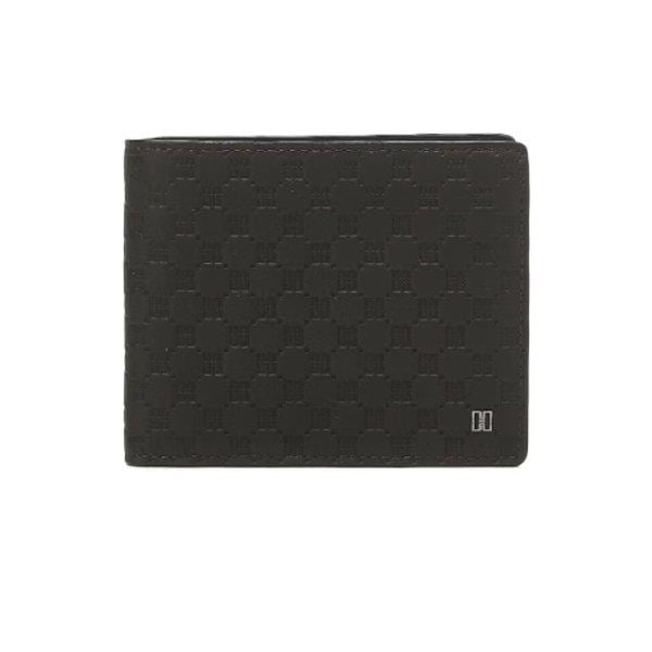 ブラックルイスエンボDDパターン二つ折り財布 DBWA6E363