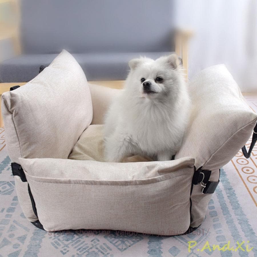 3way ドライブ 小型犬 中型犬 クッション 犬 車用 ドライブベッド 座席シート ドライブシート ペットベット 柔らかい 飛び出し防止 簡単取付