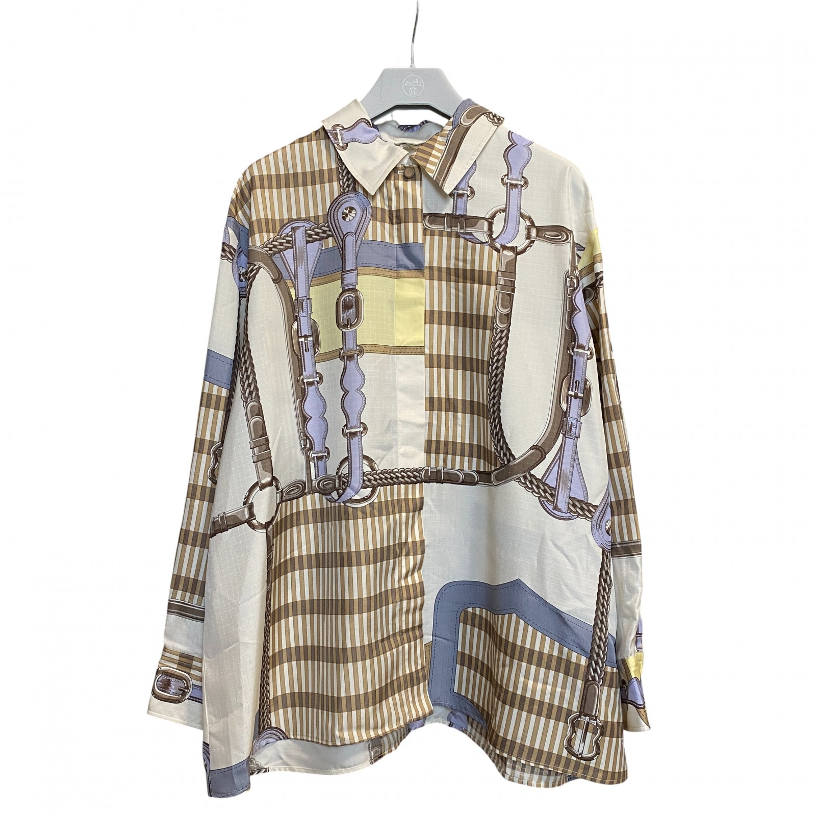 新品 タグ付き エルメス HERMES メンズ ワイドシャツ