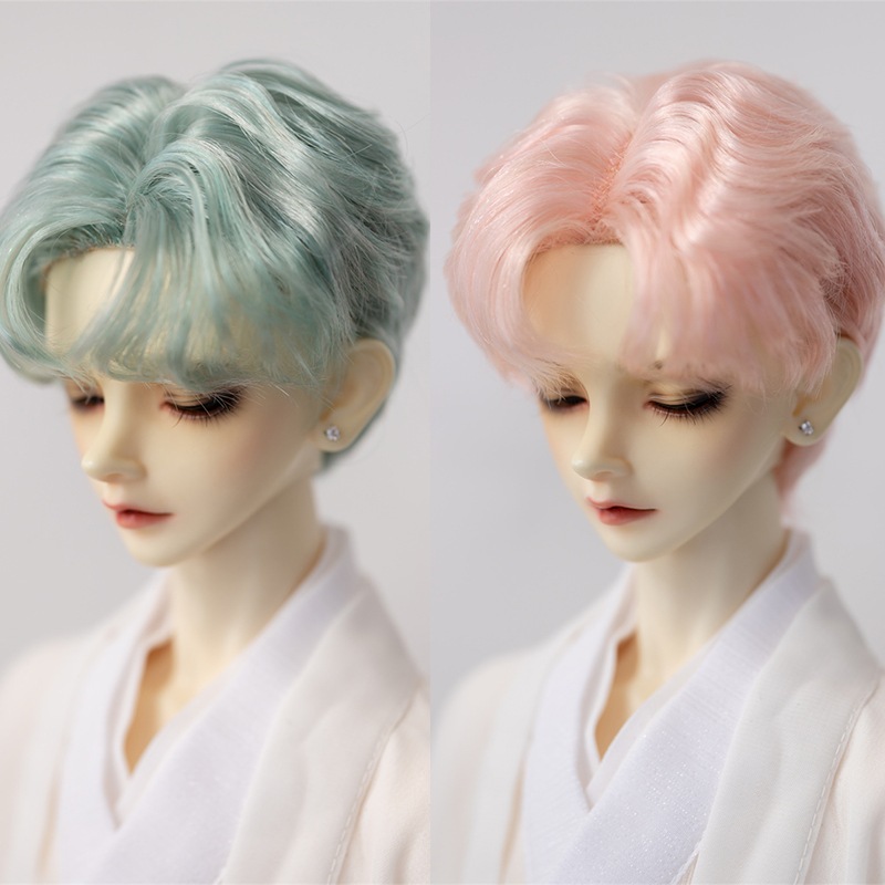 BJDドール用ウィッグ アレンジ ショート ミルク糸 パーマ SD/小顔SD/MSDサイズ人形用