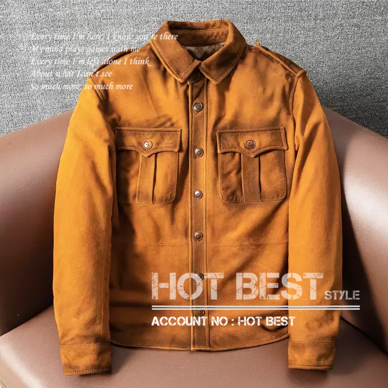 スエード シープスキン シャツタイプ ギフト メンズ 革ジャン ライダース レザージャケット ラム 羊革
