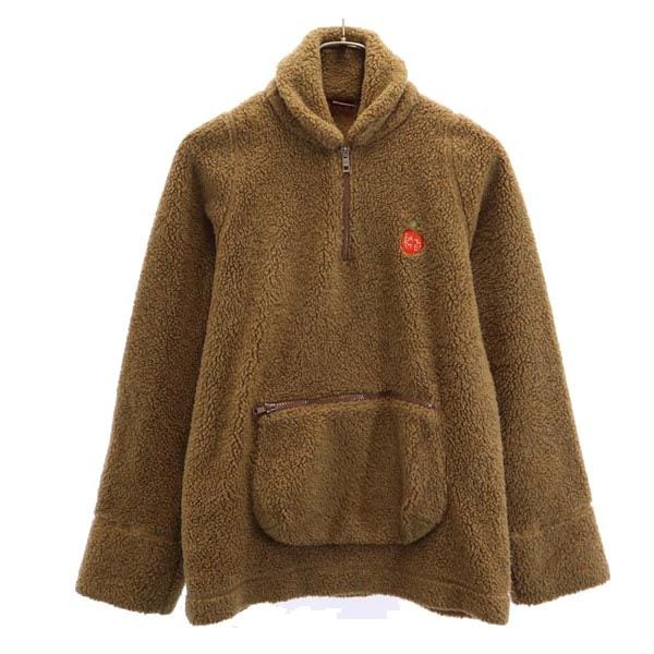 カントリーウェア ハーフジップ プルオーバー ボアジャケット ブラウン COUNTRY WEAR フリース レディース