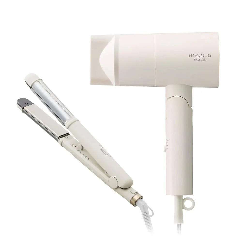 新生活セット】 アイリスオーヤマ 新生活 ドライヤー&ストレートアイロン オフホワイト