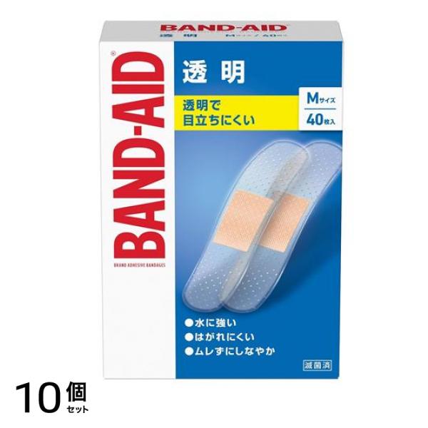 BAND-AID バンドエイド 透明 Mサイズ 40枚入 10個セット 5,914円