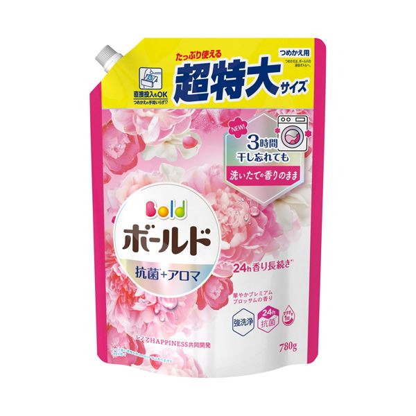 （まとめ） P＆Gボールドジェル 華やかプレミアムブロッサムの香り つめかえ用 超特大サイズ 780g 1パック [x5セット] 6,575円