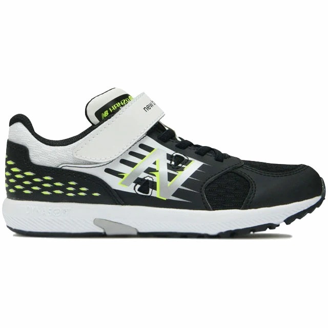 ニューバランス キッズ 男の子 スニーカー ハンゾー ジュニア ローカット ベルクロ キッズシューズ PXHANV K3 ブラック/ホワイト 黒 子供靴 運動靴 5,905円