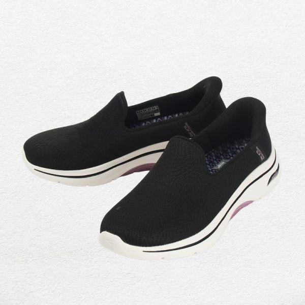 スニーカー GOWALK Arch Fit 2.0 ウィメンズ スリッポン ブラック/モーブ 125332BKMV