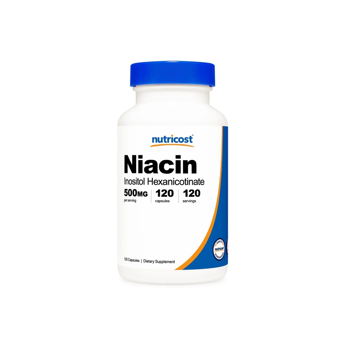 [USA] Nutricost ニュートリコストナイアシンフラッシュフリー(イノシトールヘキサニコチネート)500mg カプセル 120錠