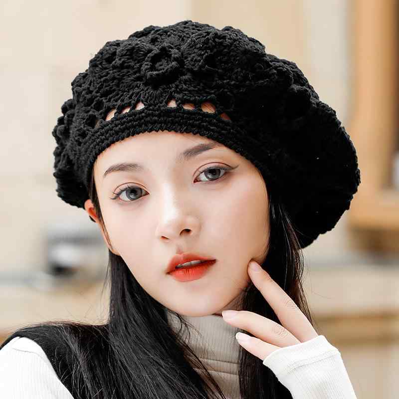 秋冬 コーデ レディース ファッション オシャレ アイテム カワイイ シンプル 大人カワイイ 帽子 ベレー帽 エレガント ニット 画家帽子