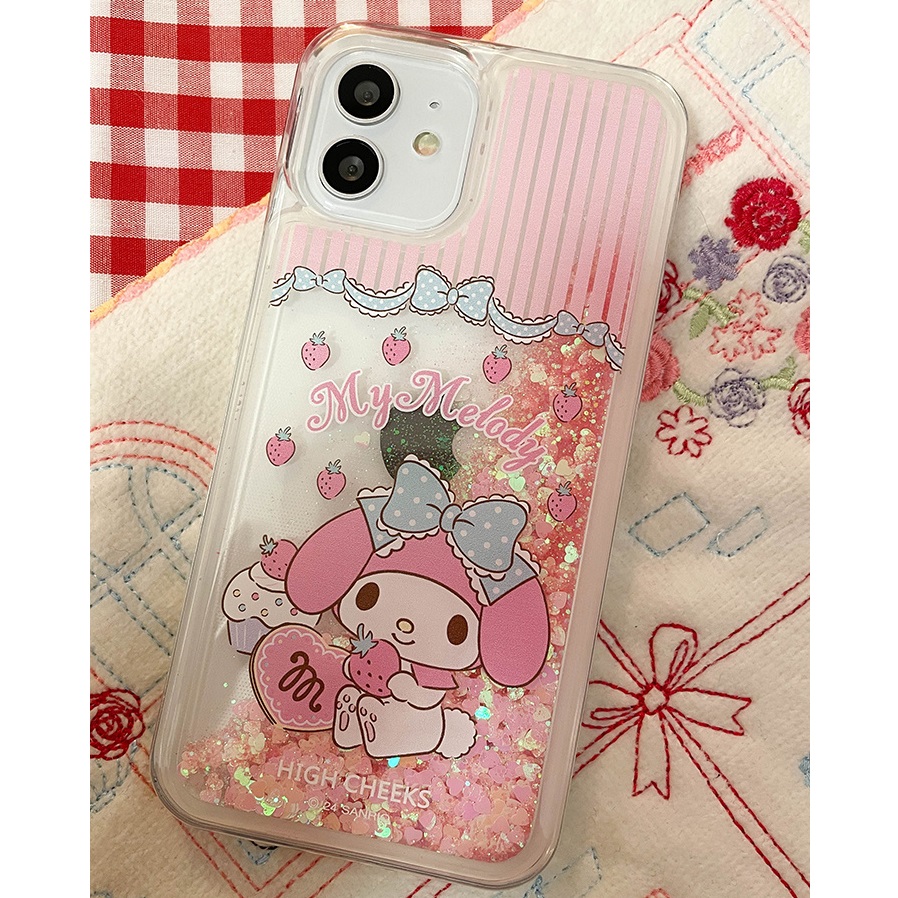 [HIGH CHEEKS]韓国人気ファッションiPhoneケースRibbon My melody Glitter
