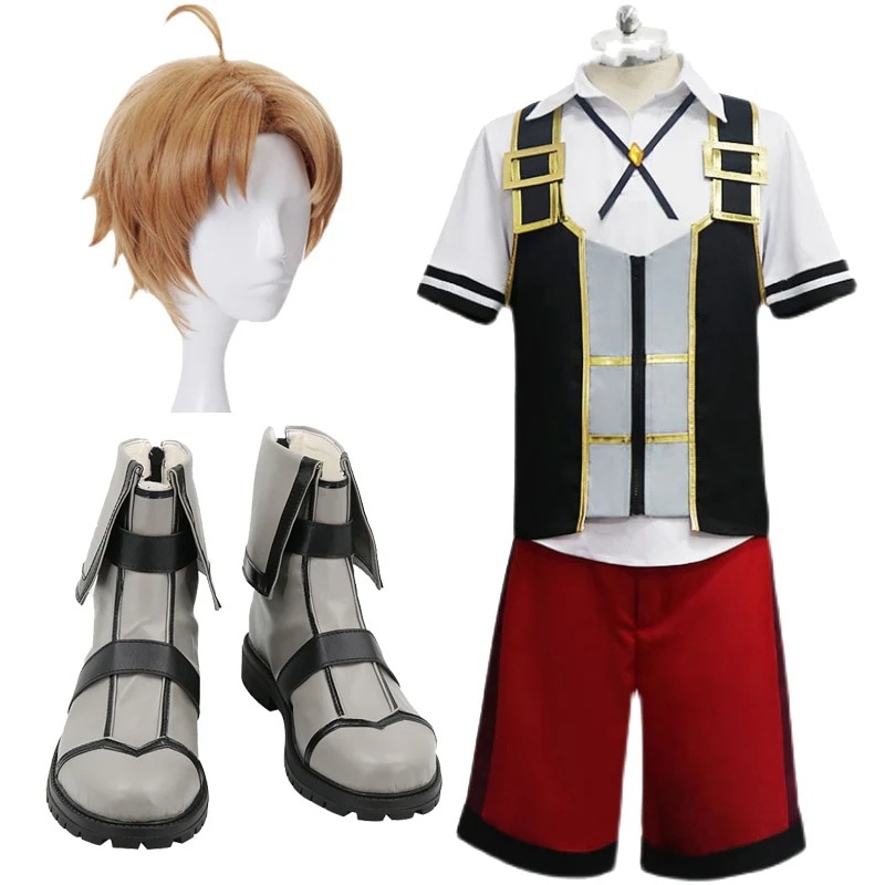 コスプレ衣装 ルーデウス グレイラット ウィッグ靴付き 無職転生 異世界行ったら本気だす イベント パーティー 変装 演出服 祝日 贈り物 クリスマス パーティー 文化祭