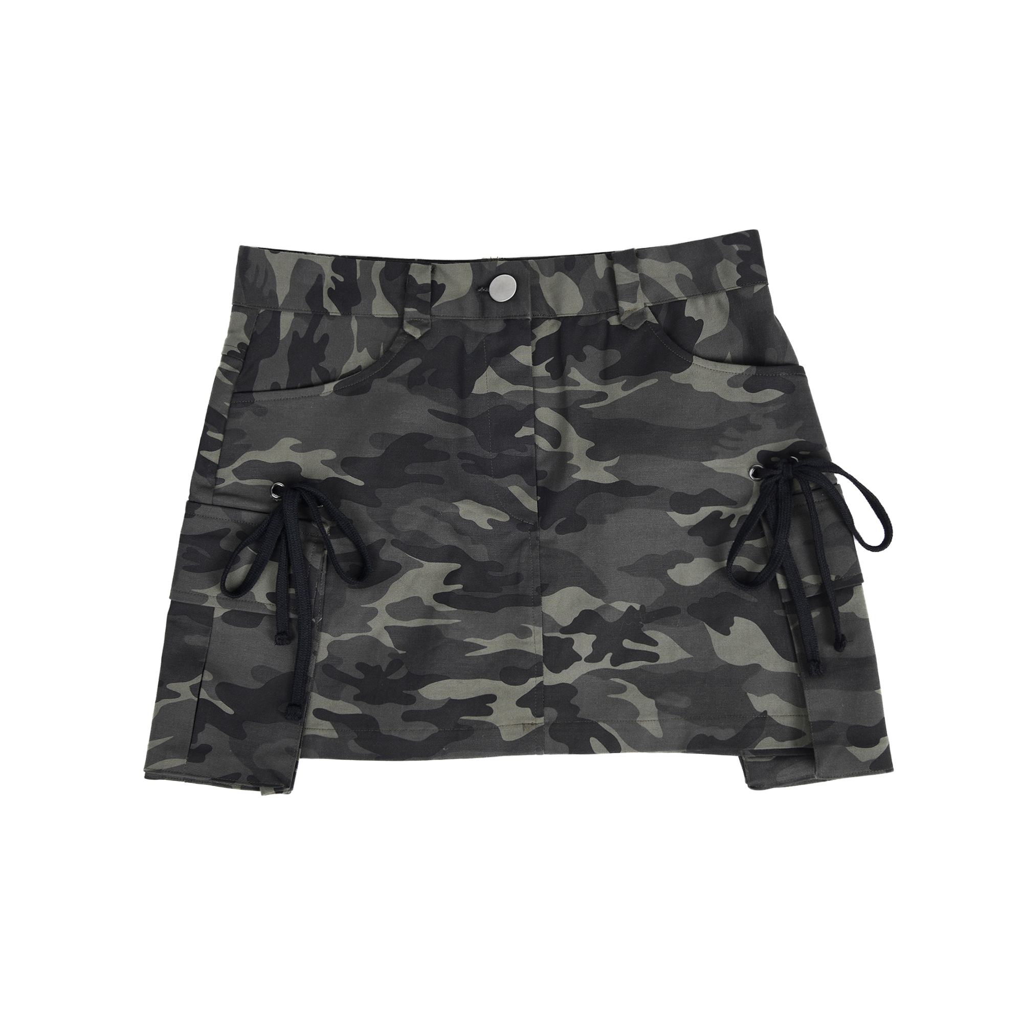 【aeae】 CARGO RIBBON MINI SKIRTS : CAMO