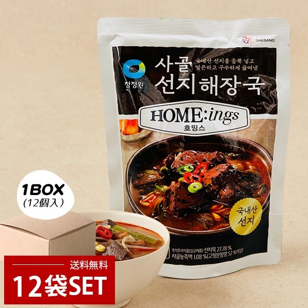 [清浄園] 牛骨 ソンジスープ / (450g×12個) ソンジヘジャン レトルト 即席食品 インスタント食品 韓国食品 韓国食材 6,073円