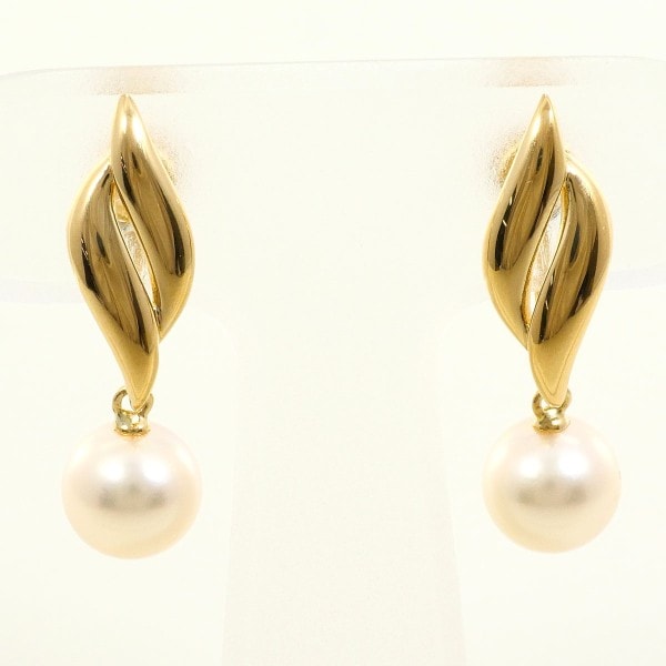 K18 18金 YG イエローゴールド イヤリング パール(真珠) ジュエリー 中古