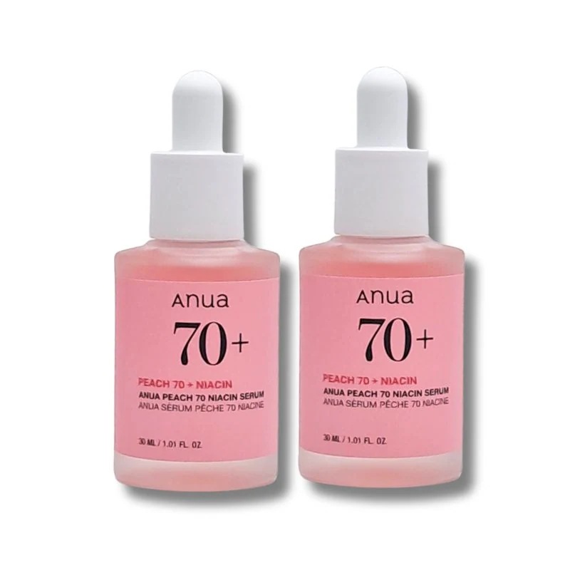 【1+1】 桃 70 ナイアシン セラム 30ml *2 / 目の下の蝶々ゾーン 凹凸減少肌質の改善メラニン緩和