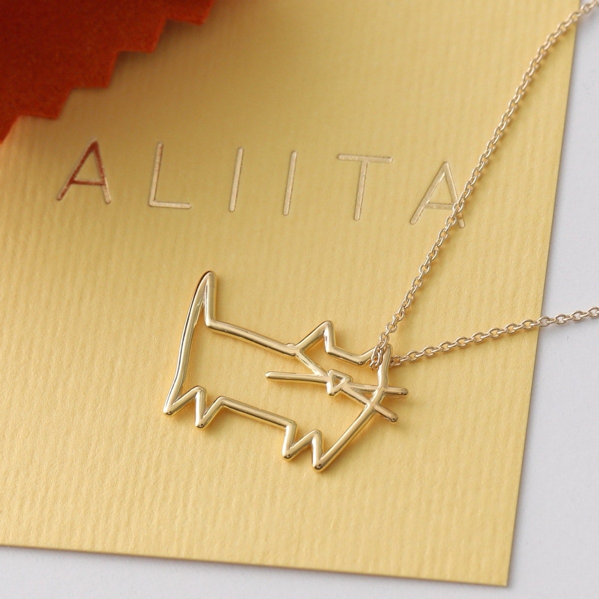ALIITA アリータ ネックレス GATO NECKLACE ROLO 猫 キャット モチーフ ペンダント アクセサリー 9KT-YELLOW-GOLD レディース