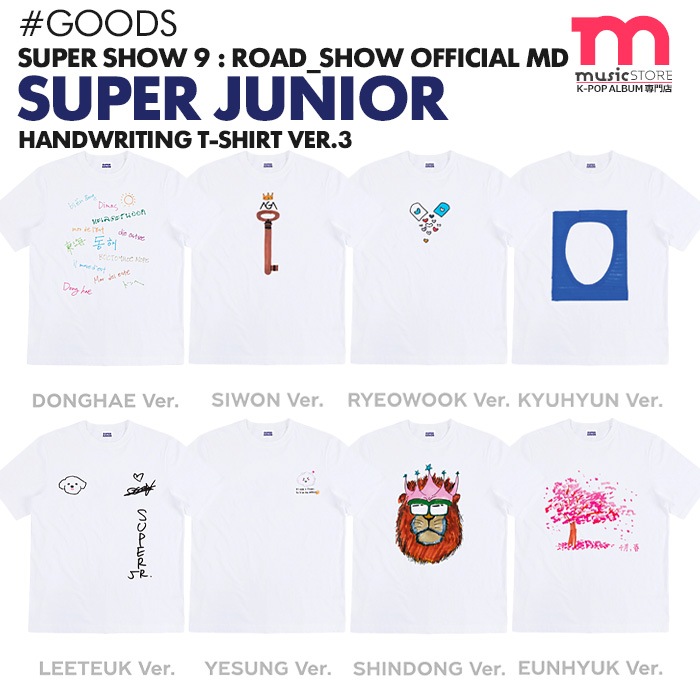 即日[ Beyond LIVE - SUPER JUNIOR WORLD TOUR SUPER SHOW 9 : ROAD_SHOW / 手描きTシャツ ver.3 ] スジュ スパショ グッズ