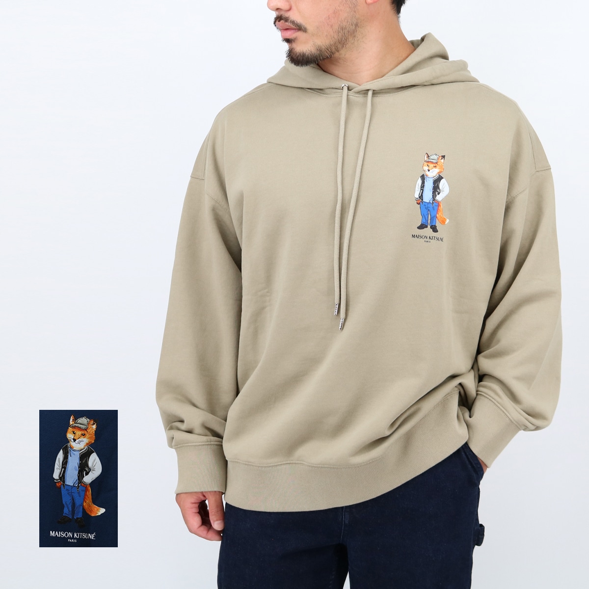 パーカー PM00707KM0340 DRESSED FOX OVERSIZE HOODIE メンズ 長袖 トレーナー フード　ヅーディー 裏毛 ロゴ