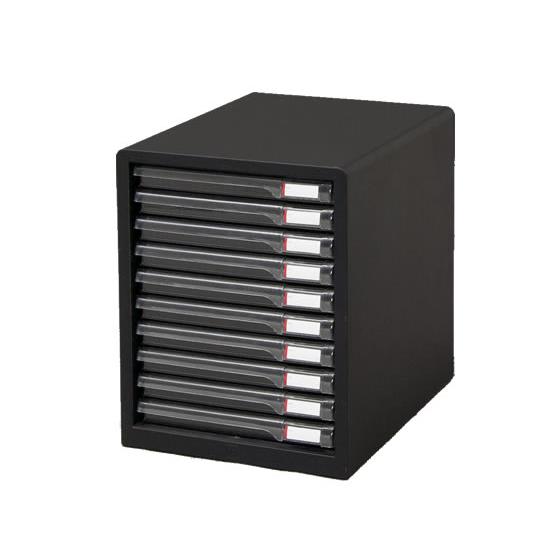 レターケース スリムタイプ浅型10段ダークグレー アイリスオーヤマ L-10SR