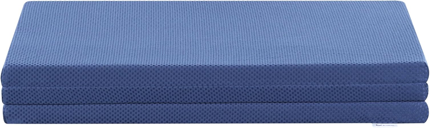 三つ折りメモリーフォームマットレス ブルー シングルサイズ 幅97×奥行195×厚さ5cm 【日本正規輸入品】 5,910円
