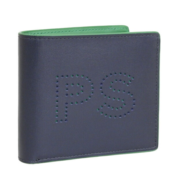 ポールスミス 財布 メンズ 二つ折り財布 レザー ネイビー WALET BFOLD AND COIN M2A7395-KPERPS-47 PAUL SMITH